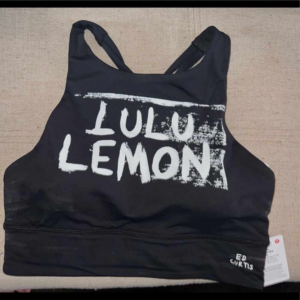 Lululemon High Coverage Black Sports Bra